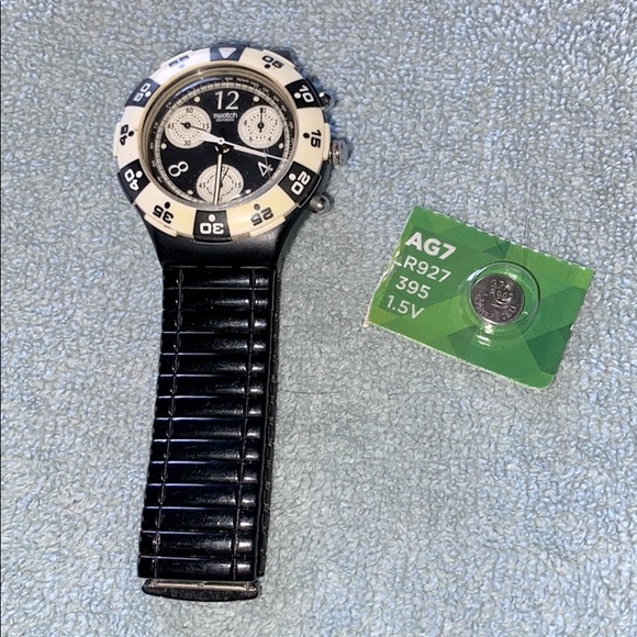 Swatch Other - Swatch Black & White Chronograph Watch